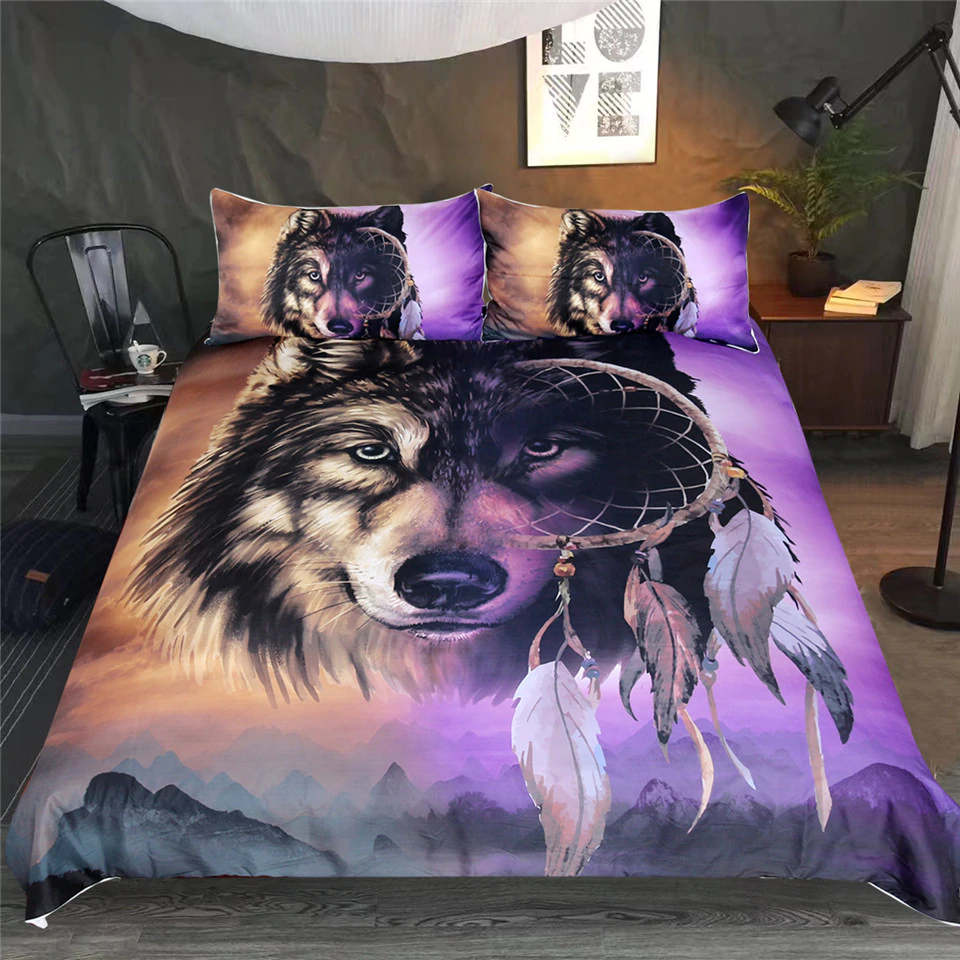 Dream Catcher Wolf Bedding Set (Free Shipping)