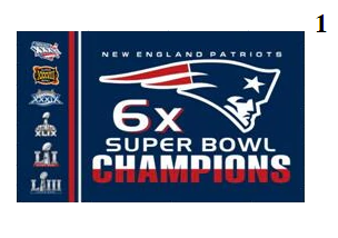 New England Patriots Super Bowl LIII Champions Flags  (Free Shipping)