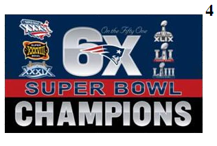 New England Patriots Super Bowl LIII Champions Flags  (Free Shipping)