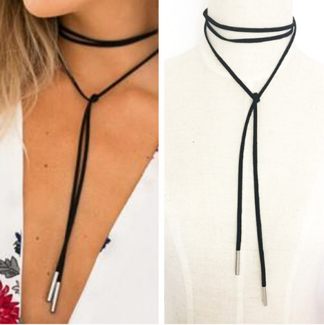Leather Bow Choker - (Free shipping)