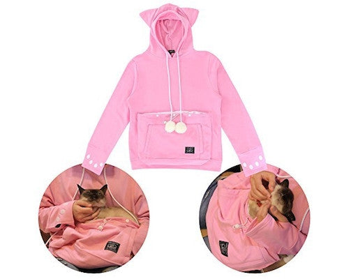 Cat Hoodie With Cuddle Pouch