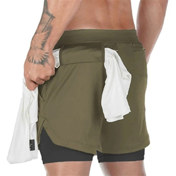 Quick Dry Gym Shorts ( 2 In 1 Double-deck)