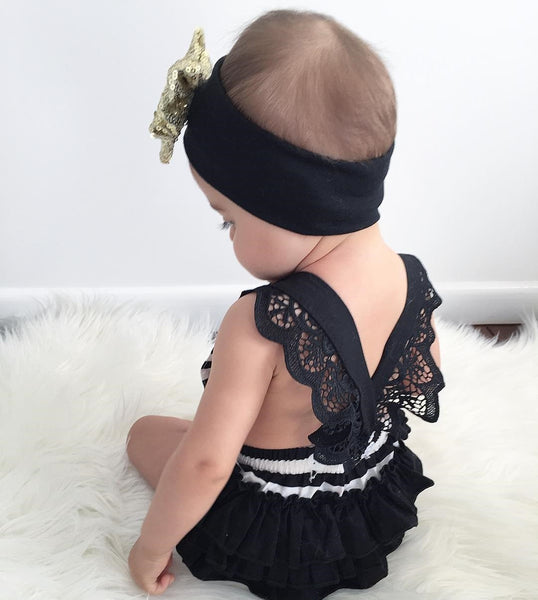 Striped  Lace Jumpsuit set (Free Shipping)
