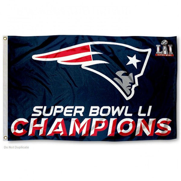 New England Patriots Super Bowl LI Champions Flags  (Free Shipping)