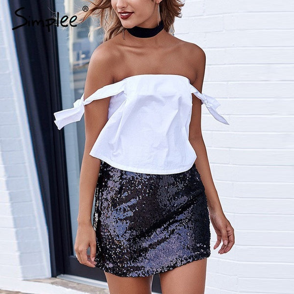 Sexy gold sequin skirt