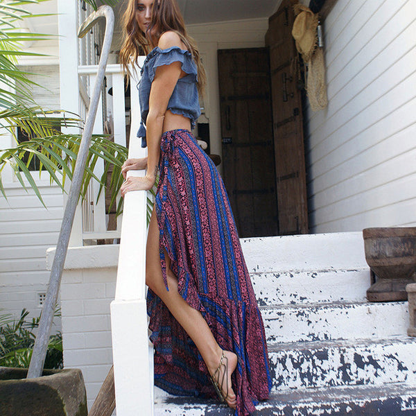 2017 style bohemian beach skirt