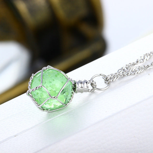 Luminous Crystal Ball necklace