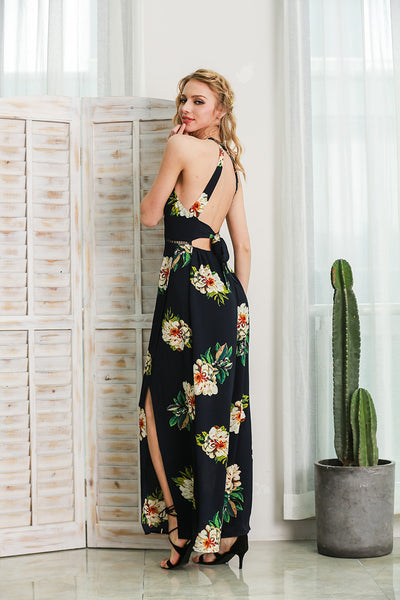 Sexy Vestidos Chiffon beach floral dress