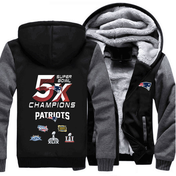 New England Patriots Jacket - 5 times champions (Free shipping)