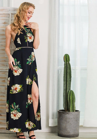 Sexy Vestidos Chiffon beach floral dress