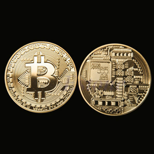 1 x Plated Bitcoin Coin Collectable