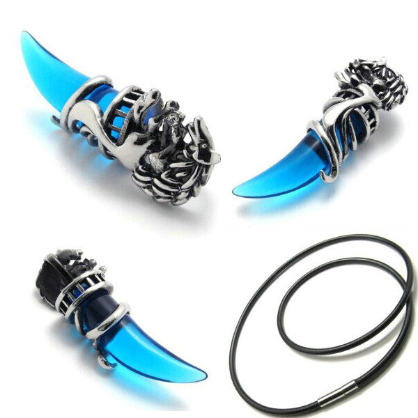 Blue Wolf Necklace