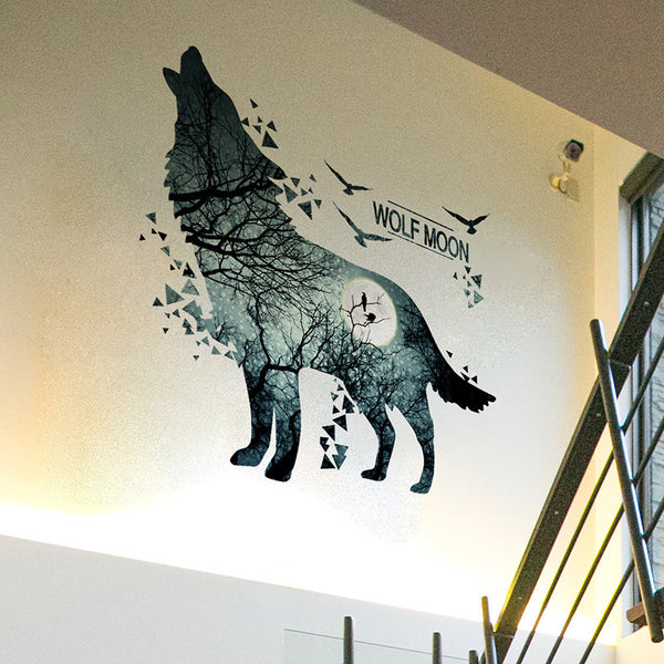 Wolf Moon Wall Sticker