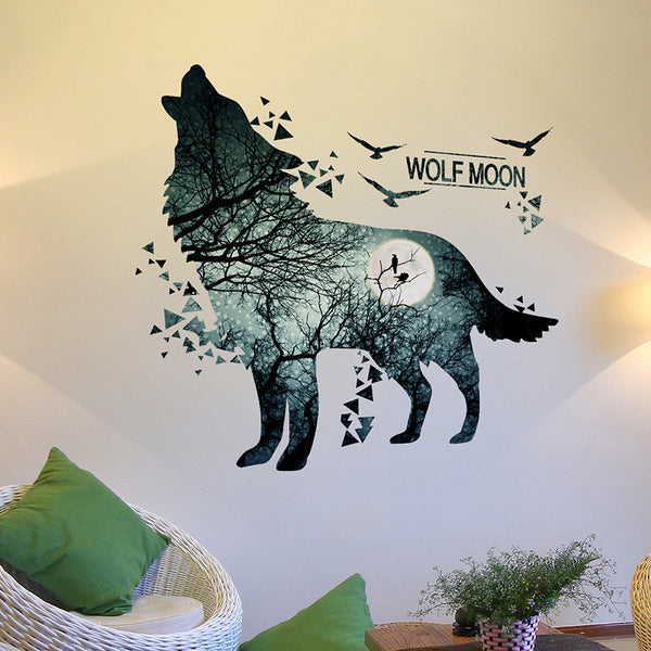 Wolf Moon Wall Sticker