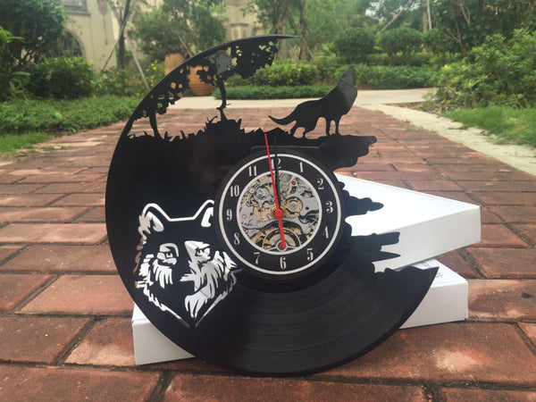 Vinyl Wolf Wall Clock