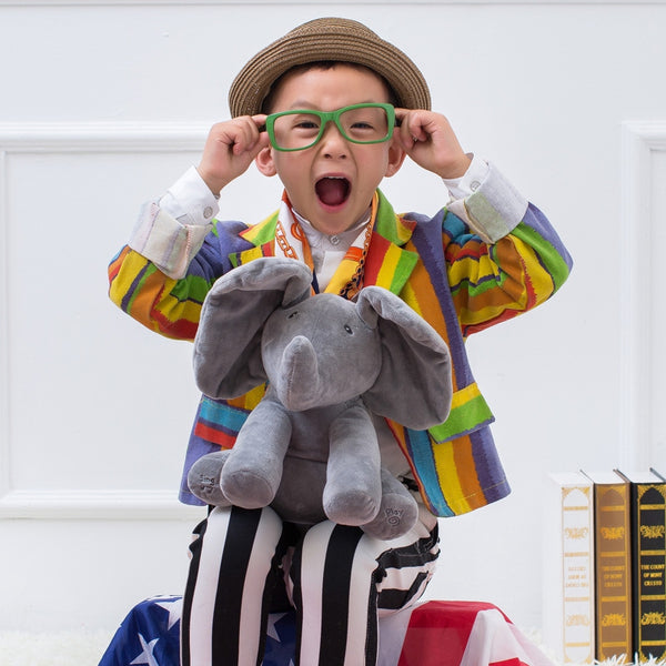 NEW! Musical Peek-A-Boo Elephant Plush Doll