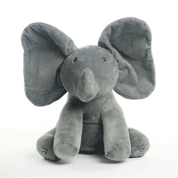 NEW! Musical Peek-A-Boo Elephant Plush Doll