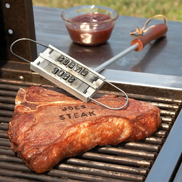 Personalized Steak Branding with Iron 55 Letters