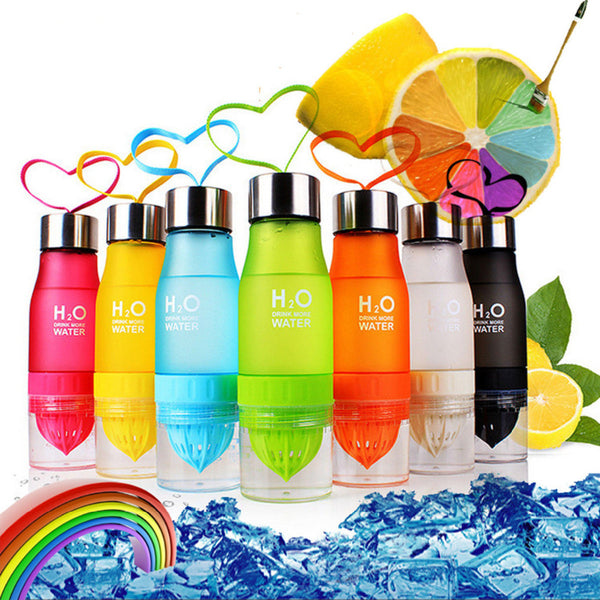 650ml Water Bottle H20 - dual use - plastic (Free Shipping)