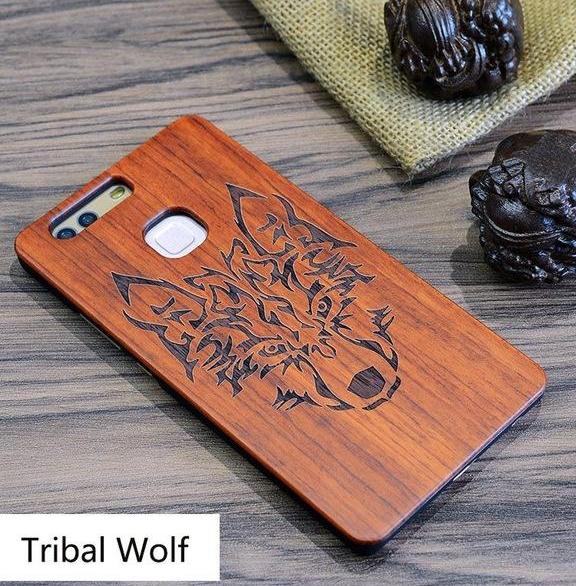 Wolf Wood Phone Case (Huawei - Wood+plastic)