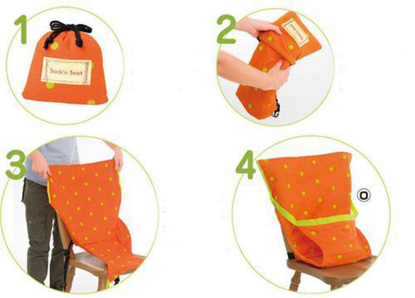 Portable baby chair - from a sack to a chair! (Free Shipping)