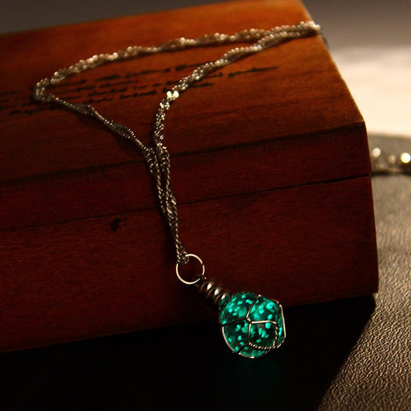 Luminous Crystal Ball necklace