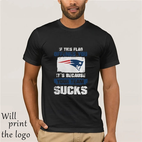 If This Flag Offends You It's Because Yours Team Sucks - New England Patriots - Tshirt